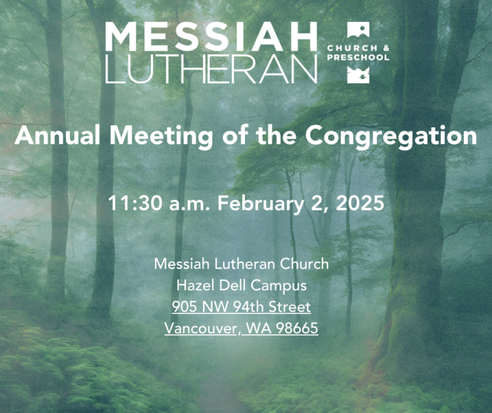 Annual Meeting of the Congregation February 2, 2025