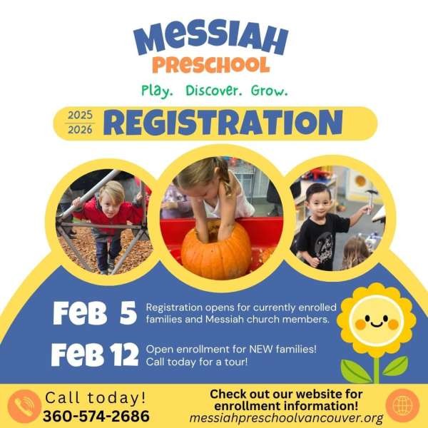 Open enrollment for Messiah preschool begins February 12