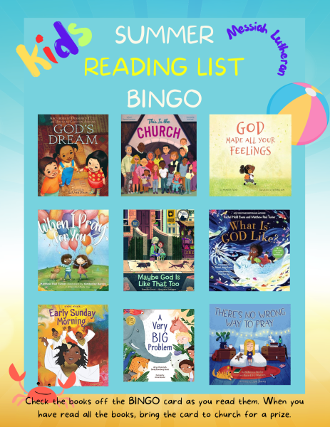 Summer reading bingo at Messiah