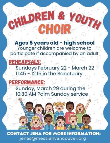 Messiah Youth Choir starts February 22
