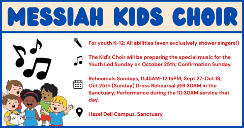 Messiah Kids Choir starts September 27